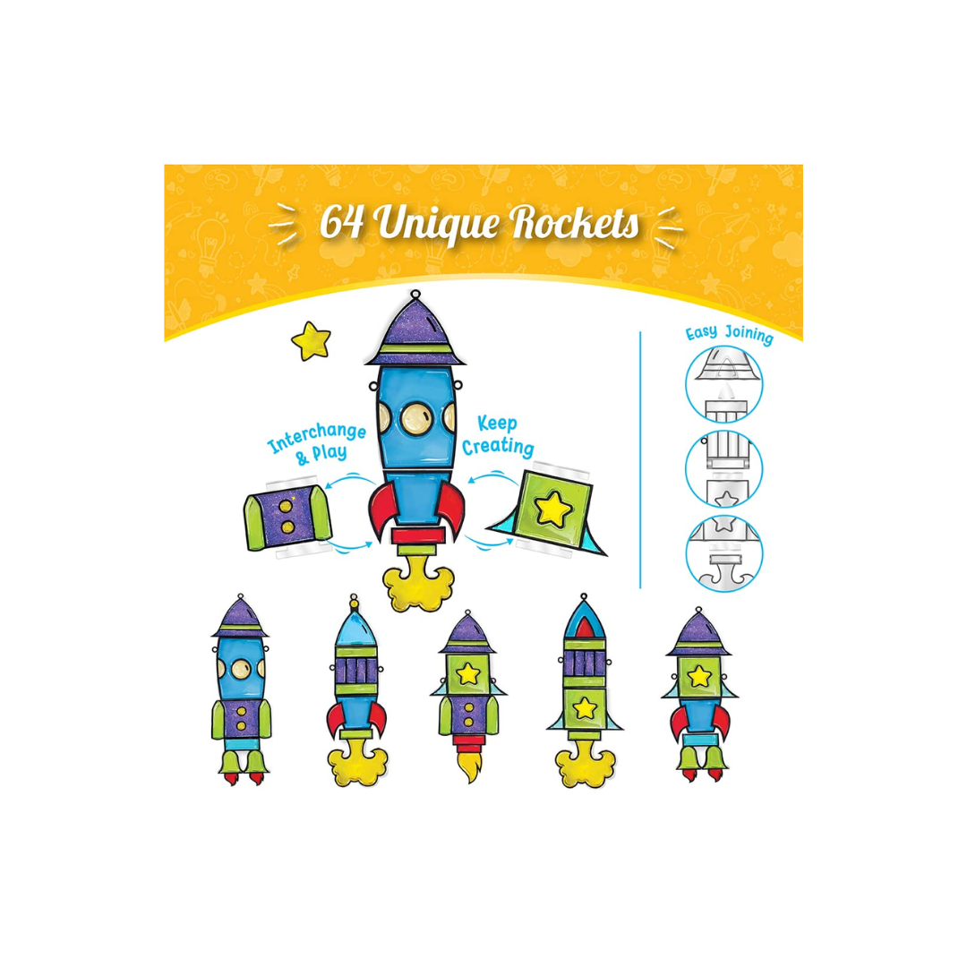 Imagimake Window Art Puzzle  Rocket