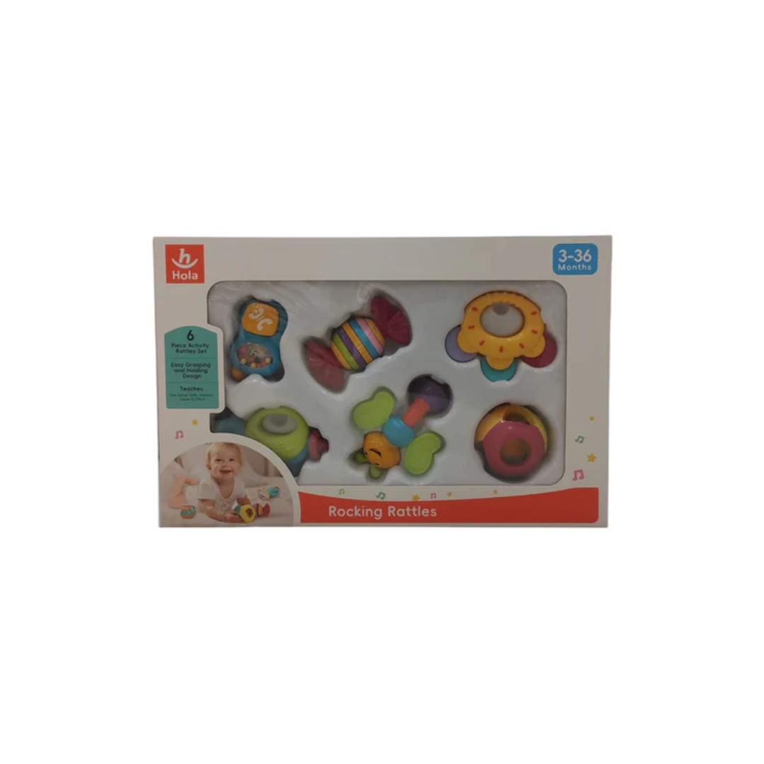 Hola 6-Piece Baby Rattle Set