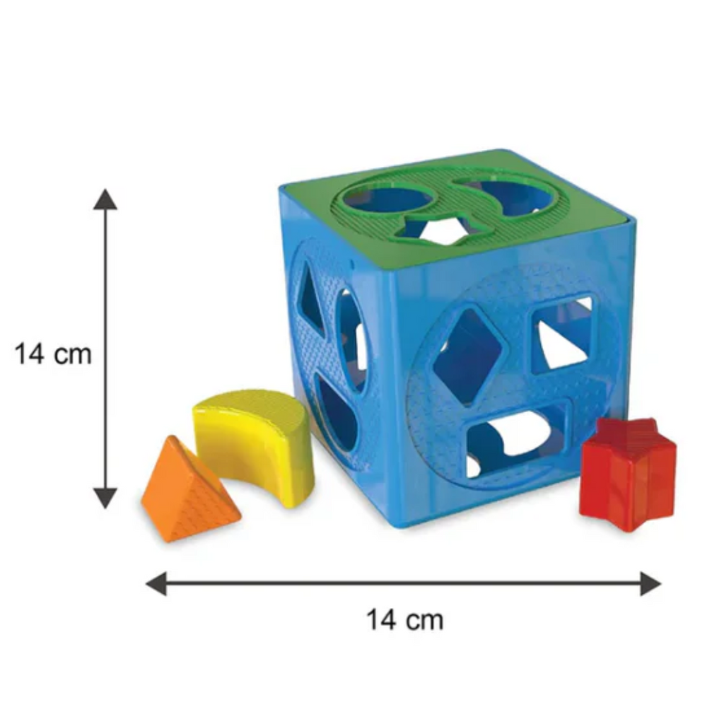 Funskool Giggles 2In1 Toddle Shape Sorting Cube And Aeroplane Pull Along Toy