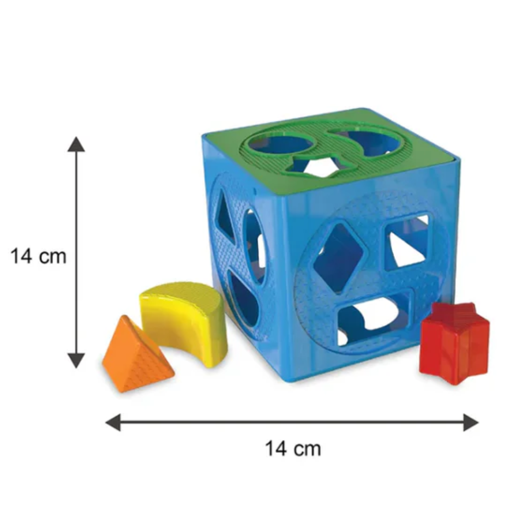 Funskool Giggles 2In1 Toddle Shape Sorting Cube And Aeroplane Pull Along Toy