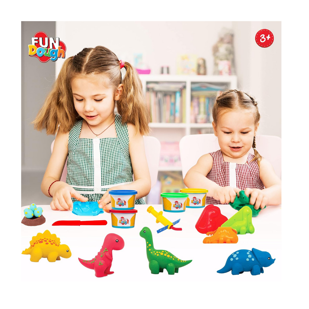 Funskool Fundough Playset Dino Ville, Pretend Play