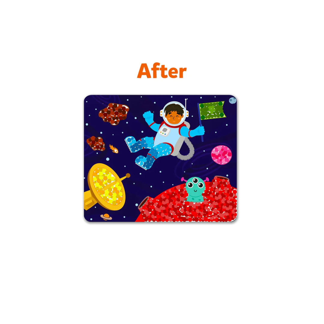 Skillmatics Art Activity - Dot It Space, No Mess Sticker Art for Kids, Craft Kits, DIY Activity