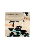 R for Rabbit Tiny Toes R20 Ace - Stylish, Safe & Comfortable Baby Tricycle for Kids Blue