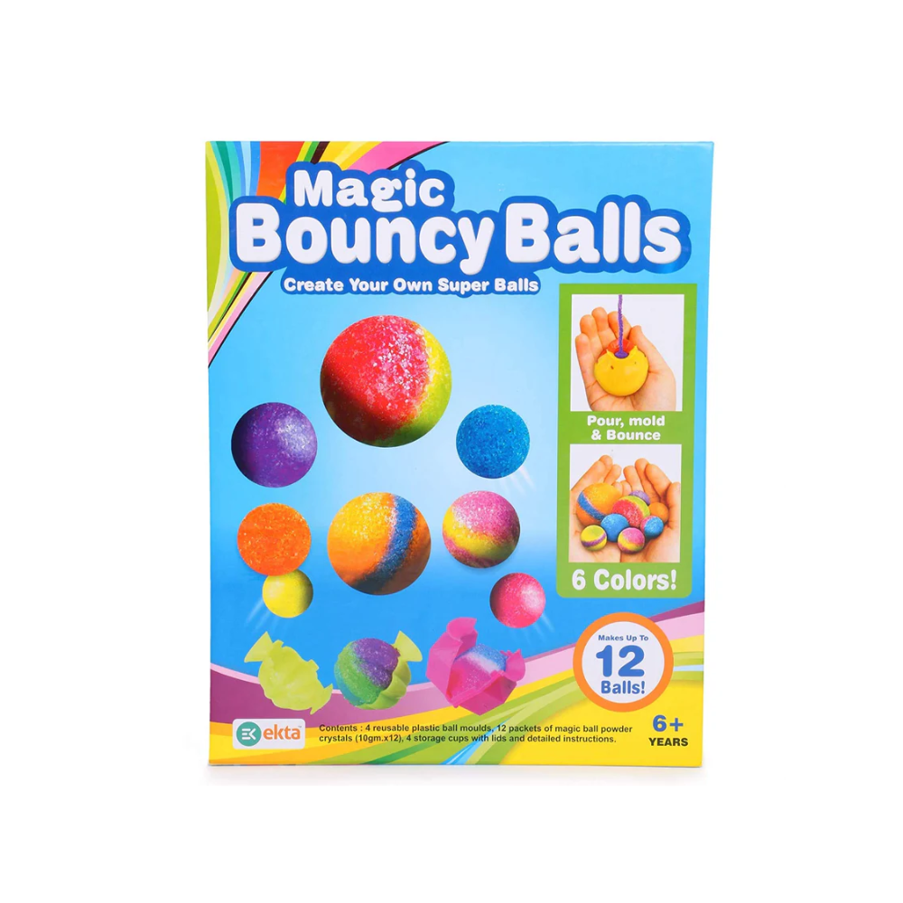 Magic Bouncy Balls, Includes 12 For Boys And Girls (Colour May Vary)