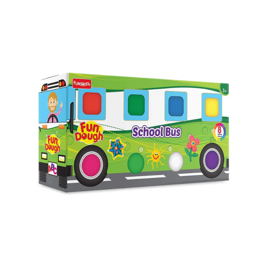 Fundough - School Bus ,Shaping And Sculpting