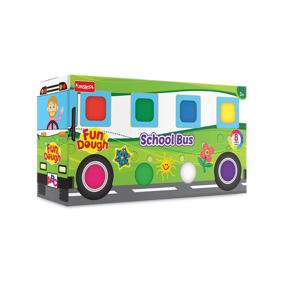 Fundough - School Bus ,Shaping And Sculpting