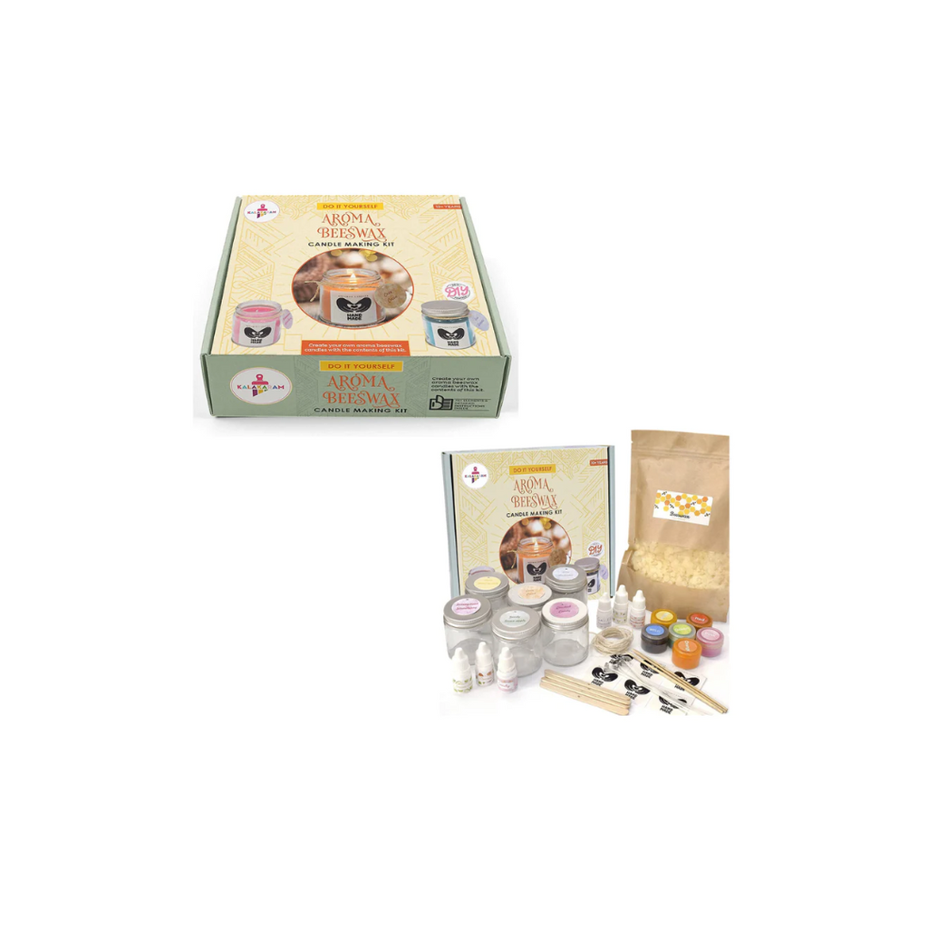 Kalakaram Pure And Natural Beeswax Aroma Candle Making Kit