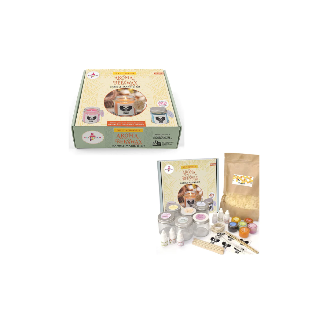 Kalakaram Pure And Natural Beeswax Aroma Candle Making Kit
