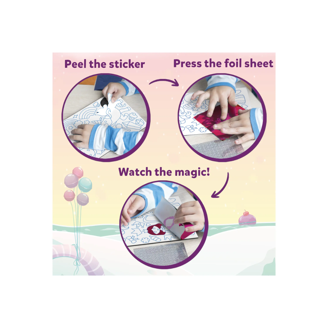 Skillmatics Foil Fun Unicorns & Princesses | No Mess Art Kit (ages 4-9)