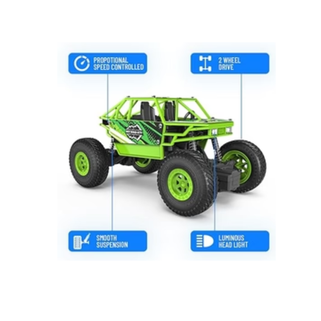 Mirana Duster 2WD Rock Crawler 4x4 Rechargeable Offroad Remote Control Car Green