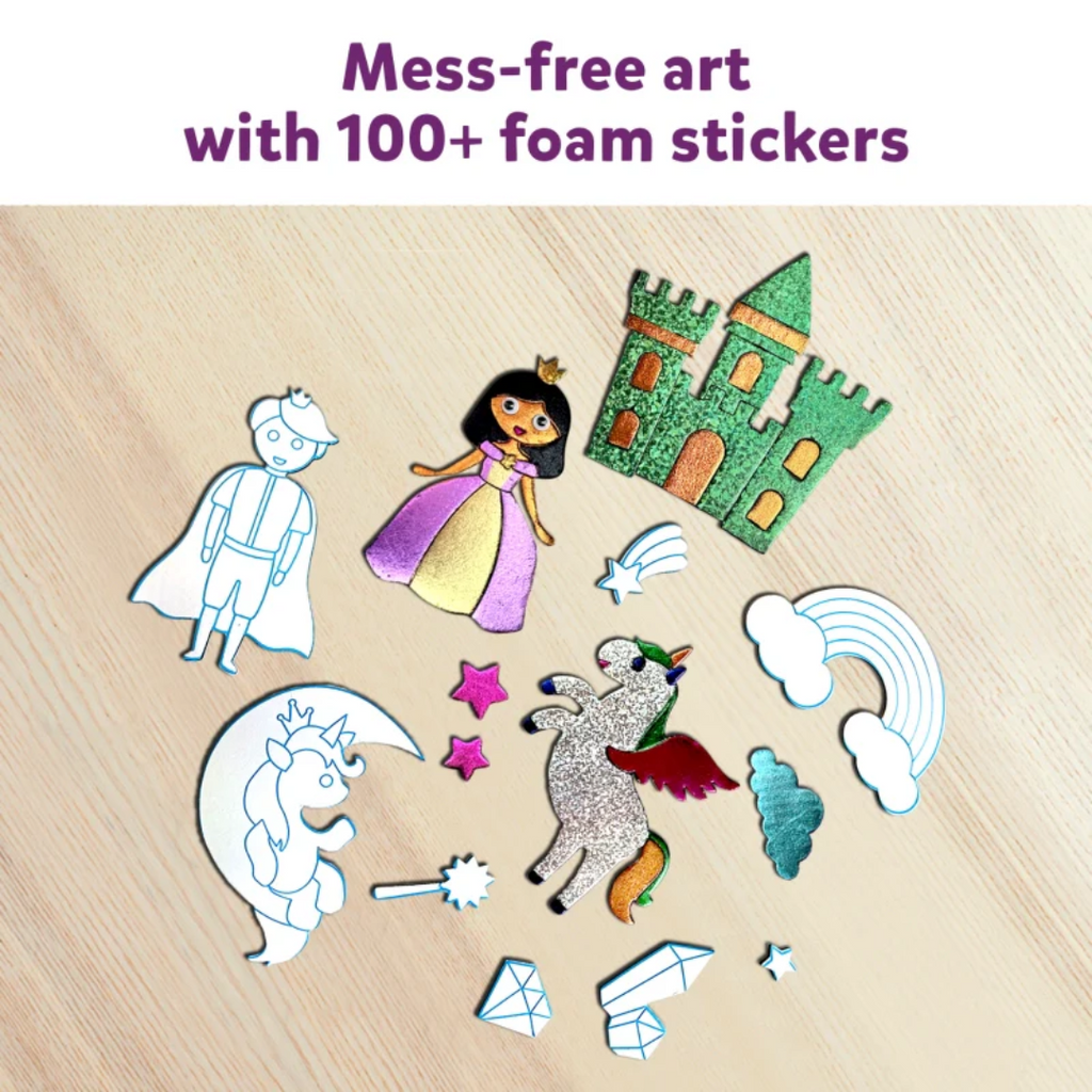 Skillmatics Foil Fun Unicorns & Princesses | No Mess Art Kit (ages 4-9)