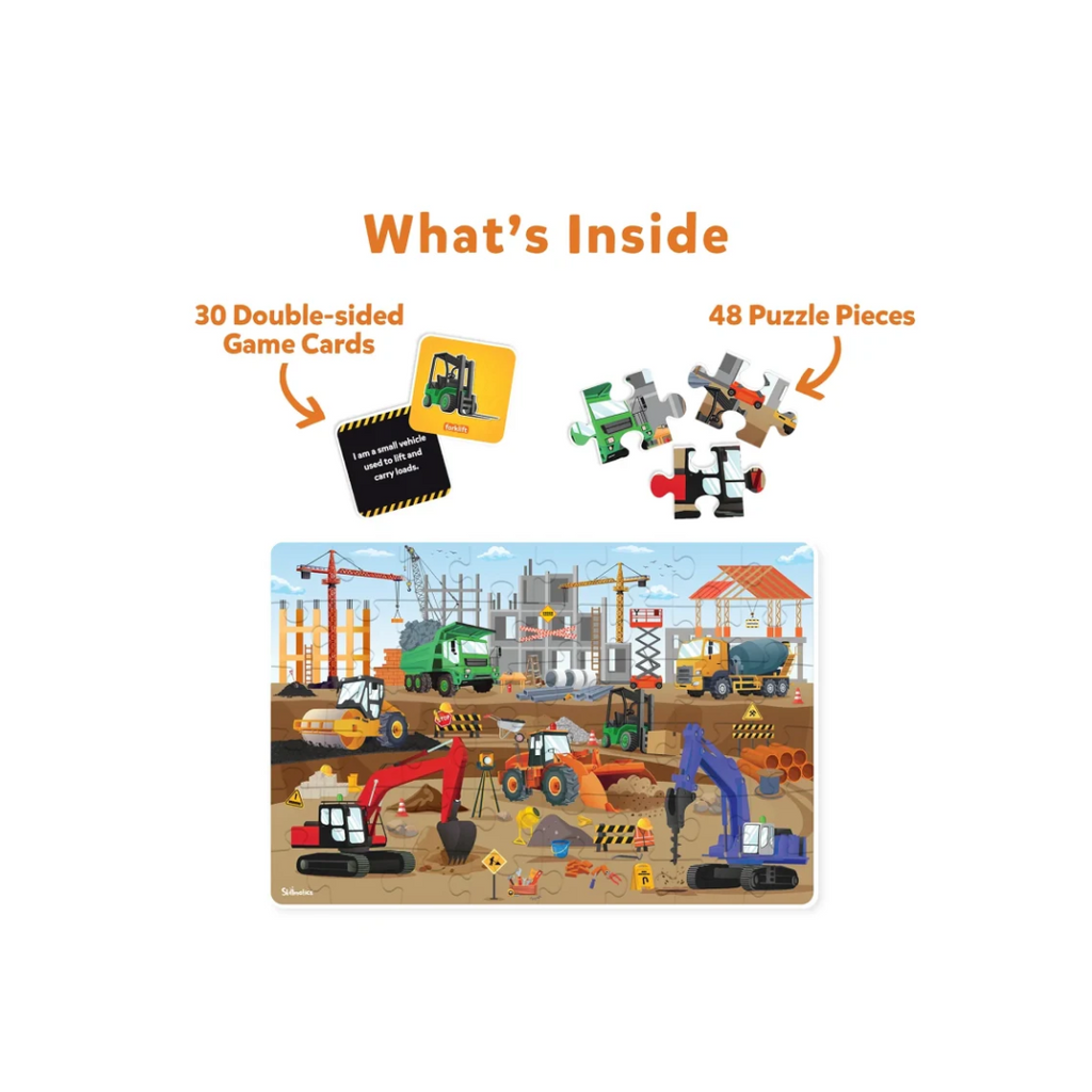 Skillmatics Piece & Play Construction Site Floor Puzzle & Game