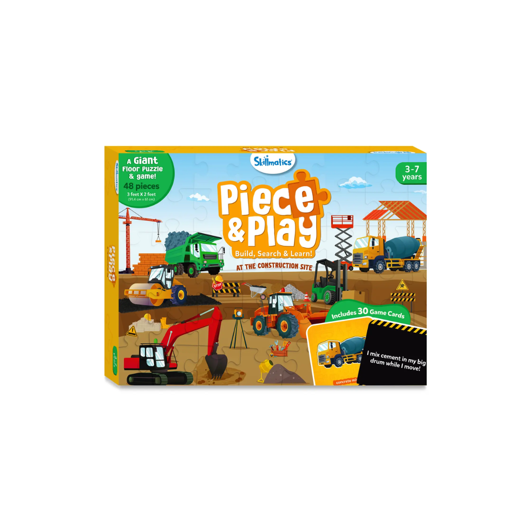 Piece & Play: Construction Site | Floor Puzzle & Game (ages 3-7)