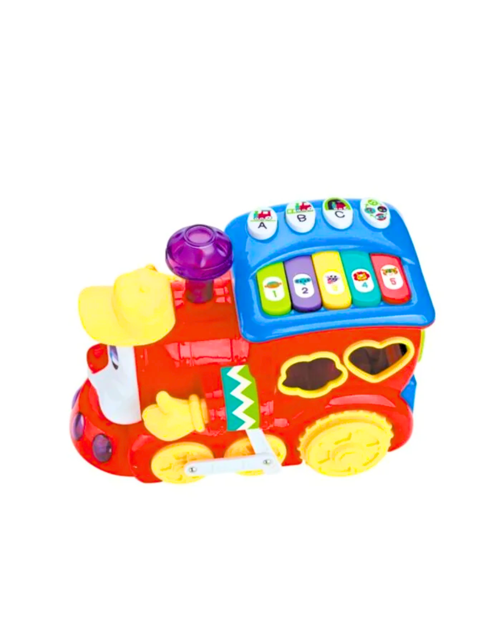 Hola Learning Loco 2-in-1 Musical Shape Sorter Train Interactive Learning Toy