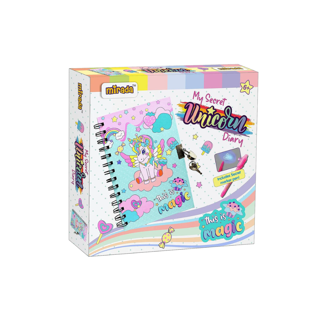 Mirada Art & Craft My Secret Unicorn Diary, Ideal Gift for Girls