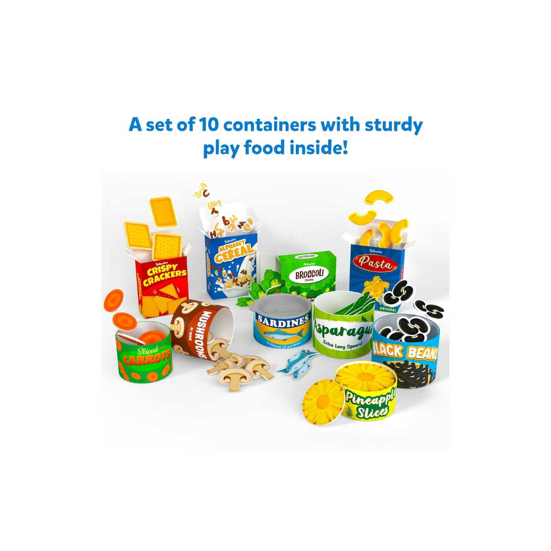 Skillmatics Grocery Set - 100+ Pieces, 10 Containers with Play Food