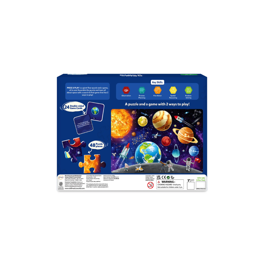 Piece & Play: Up In Space | Floor Puzzle & Game (ages 3-7)