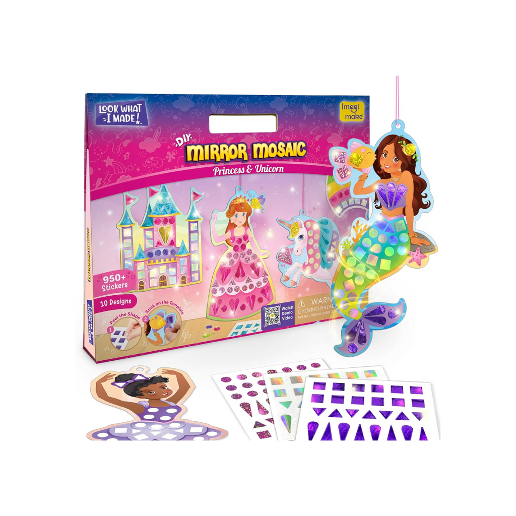 Imagimake Mirror Mosaic : Princess & Unicorn | Mess Free DIY Mosaic Craft kit