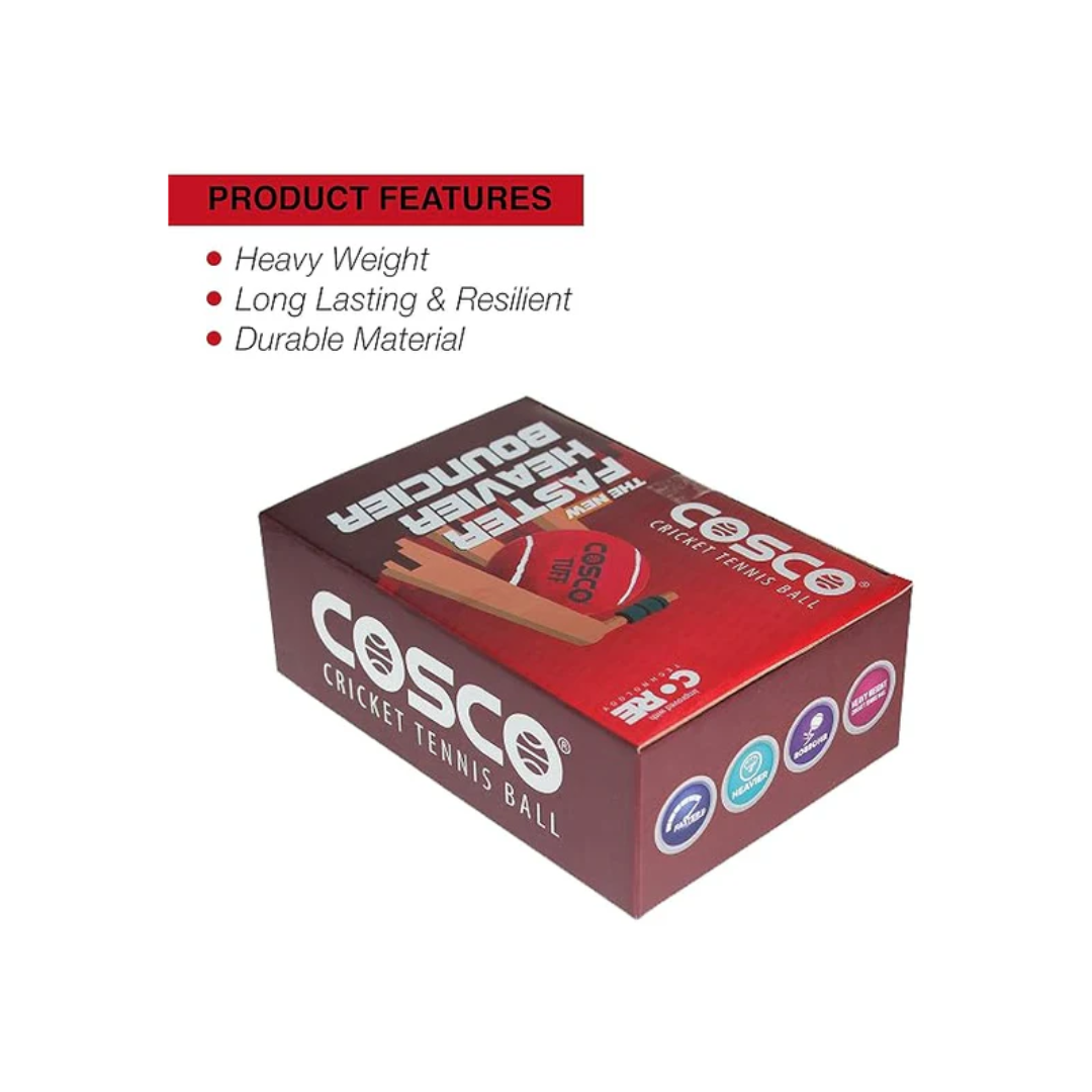 Cosco Cricket Ball Heavy Weight Red pack of 6 Pcs
