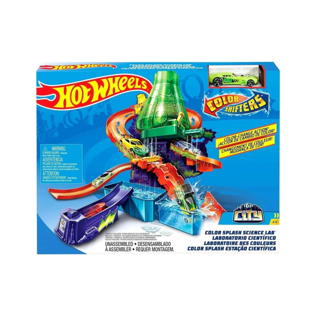 Hot Wheels City Color Shifters - Color Splash Science Lab Track Set