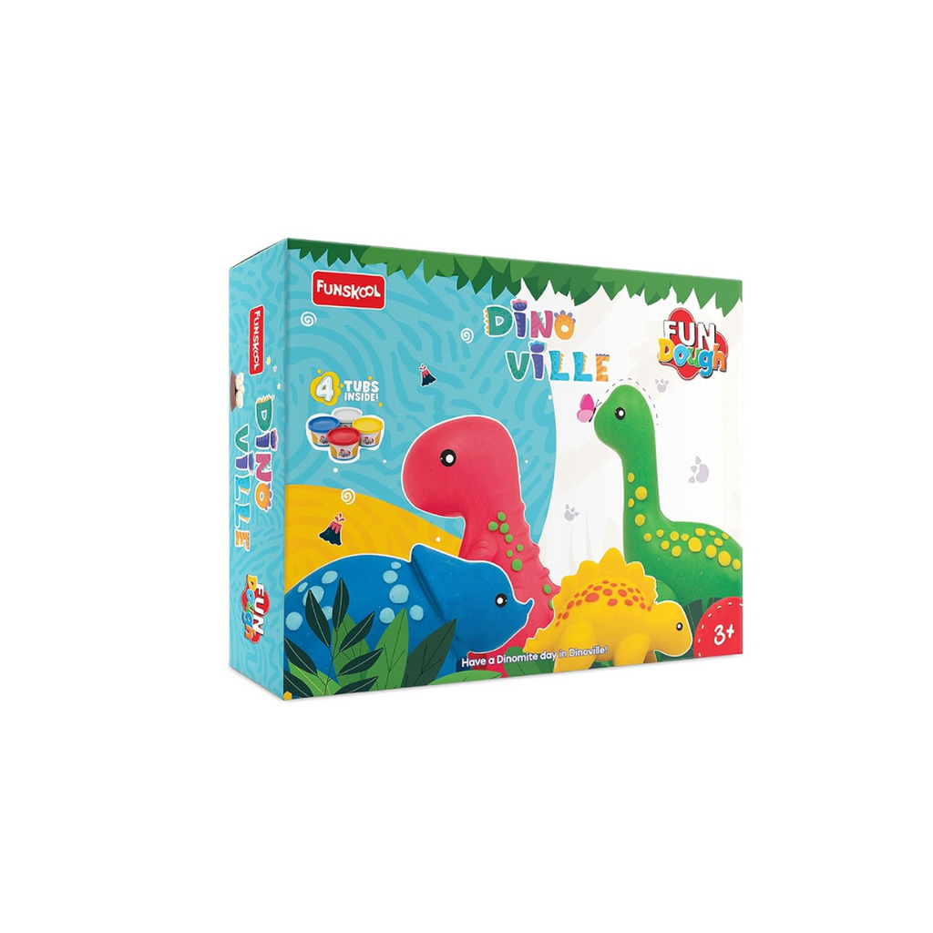 Funskool Fundough Playset Dino Ville, Pretend Play