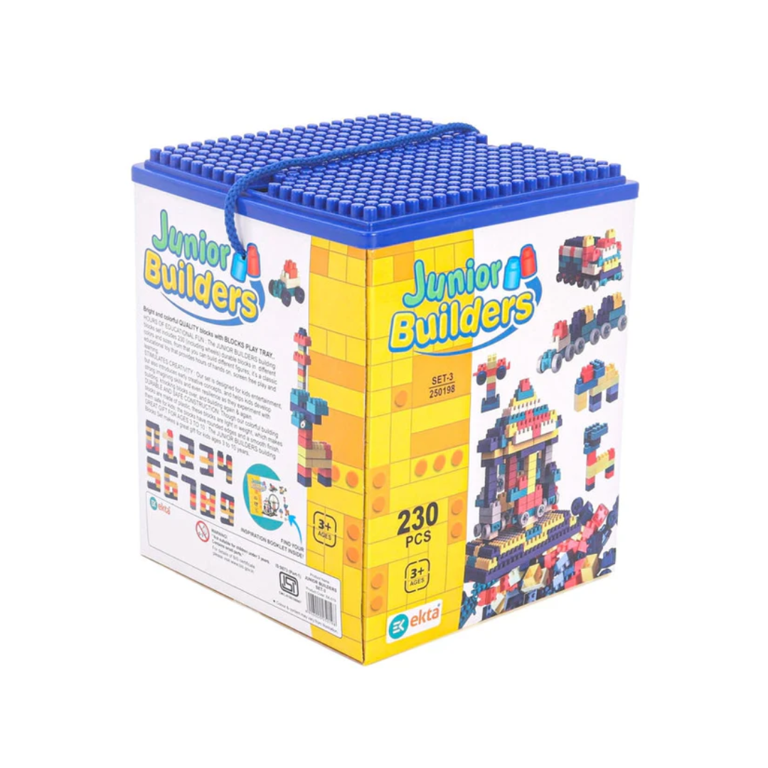 Ekta Junior Builders Building Blocks Set-3 (230 Pieces)