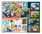 Urban Rail Transit Electric & Manual Parking Garage Track Playset with 4 Cars for Kids Ages 3+ Years