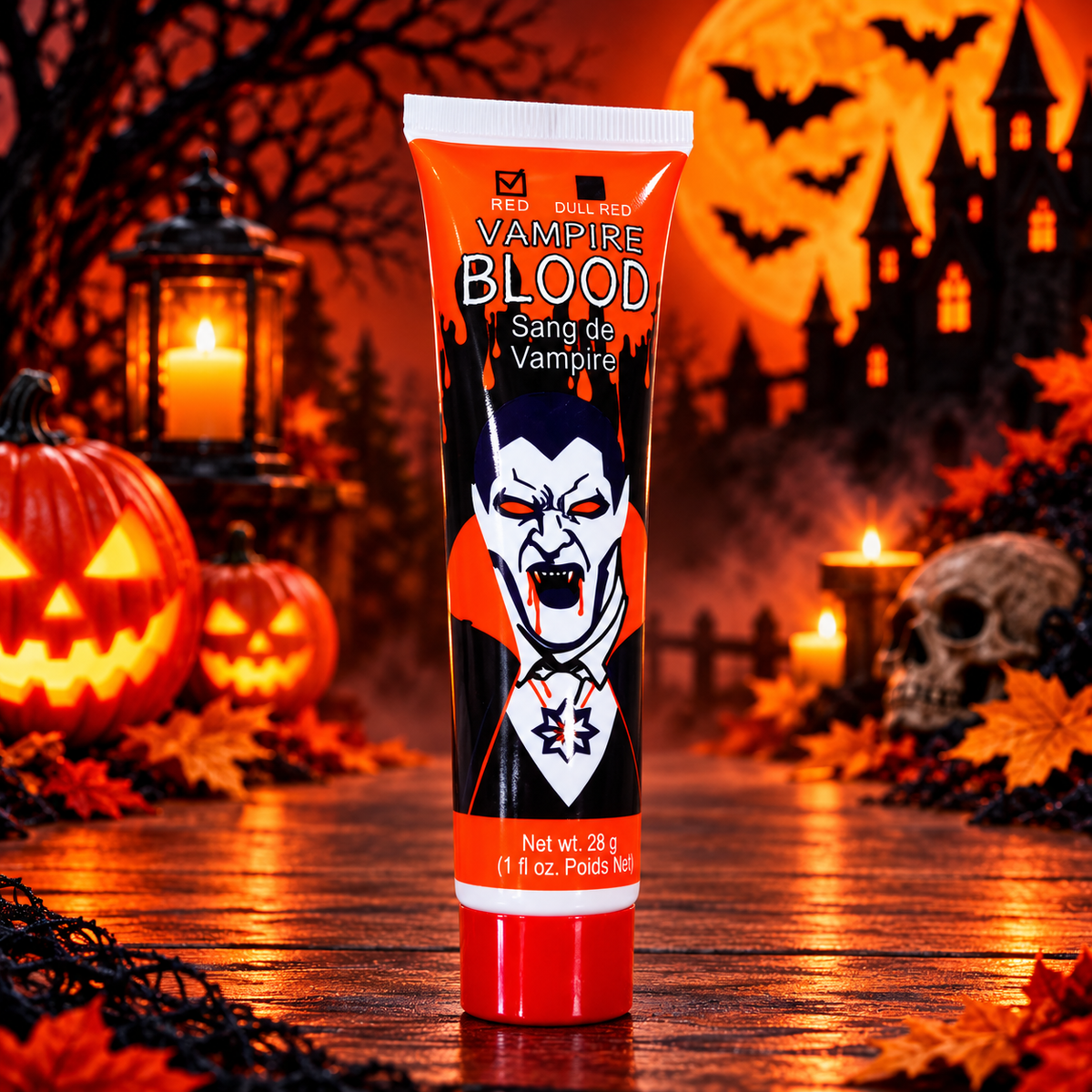 Vampire Blood Fake Blood Gel 28g | Red Halloween Makeup for Horror Parties & Fancy Dress