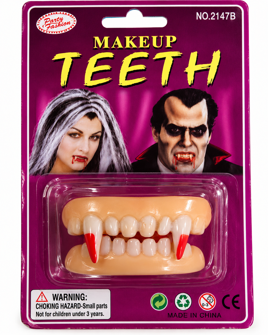 Halloween Vampire Teeth – Spooky Fangs Makeup Costume Accessory