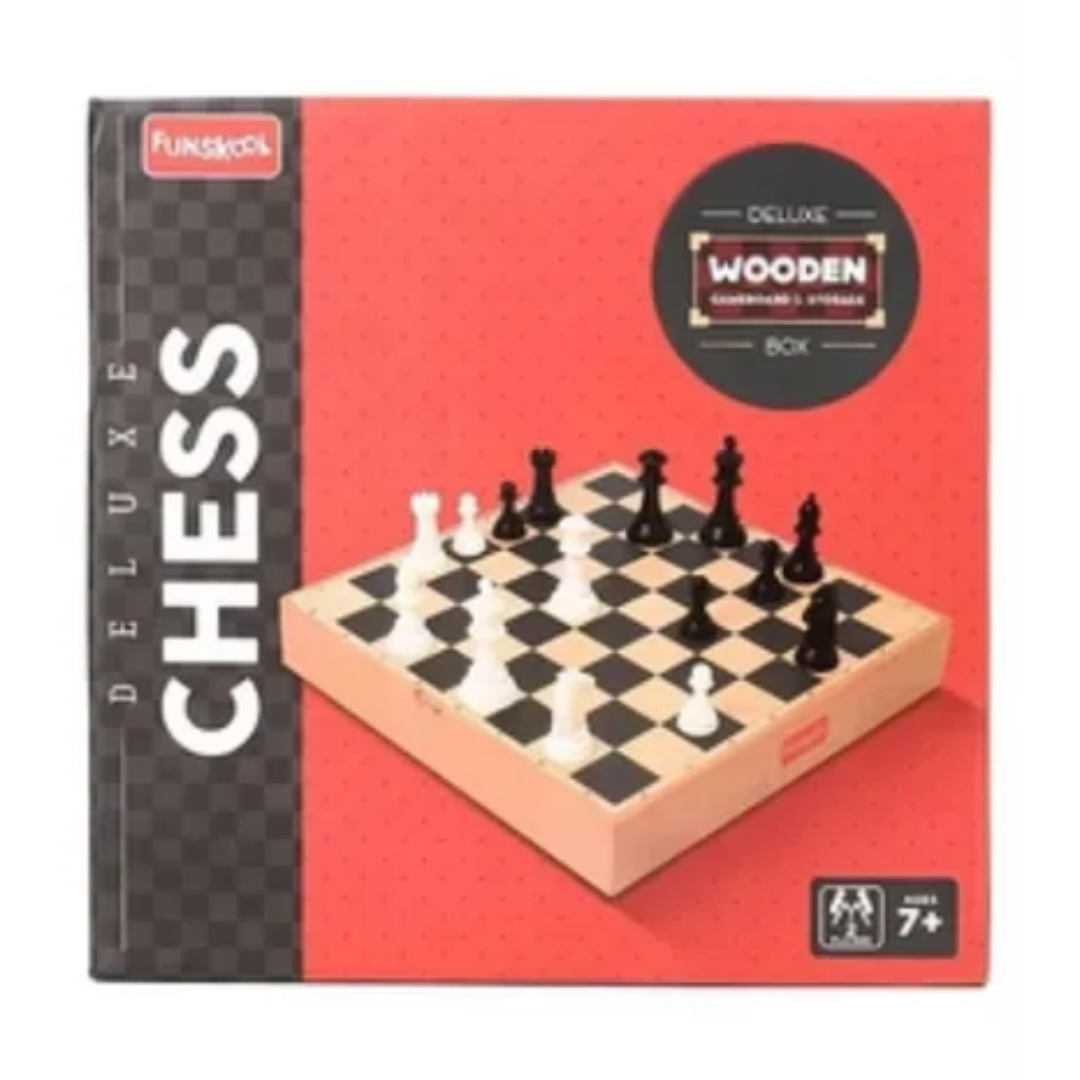 Funskool Deluxe Wooden Chess Game Multicolor