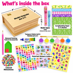 Kalakaram My Trinket Box DIY Craft Kit – Painting & Diamond Art, 7+ Years