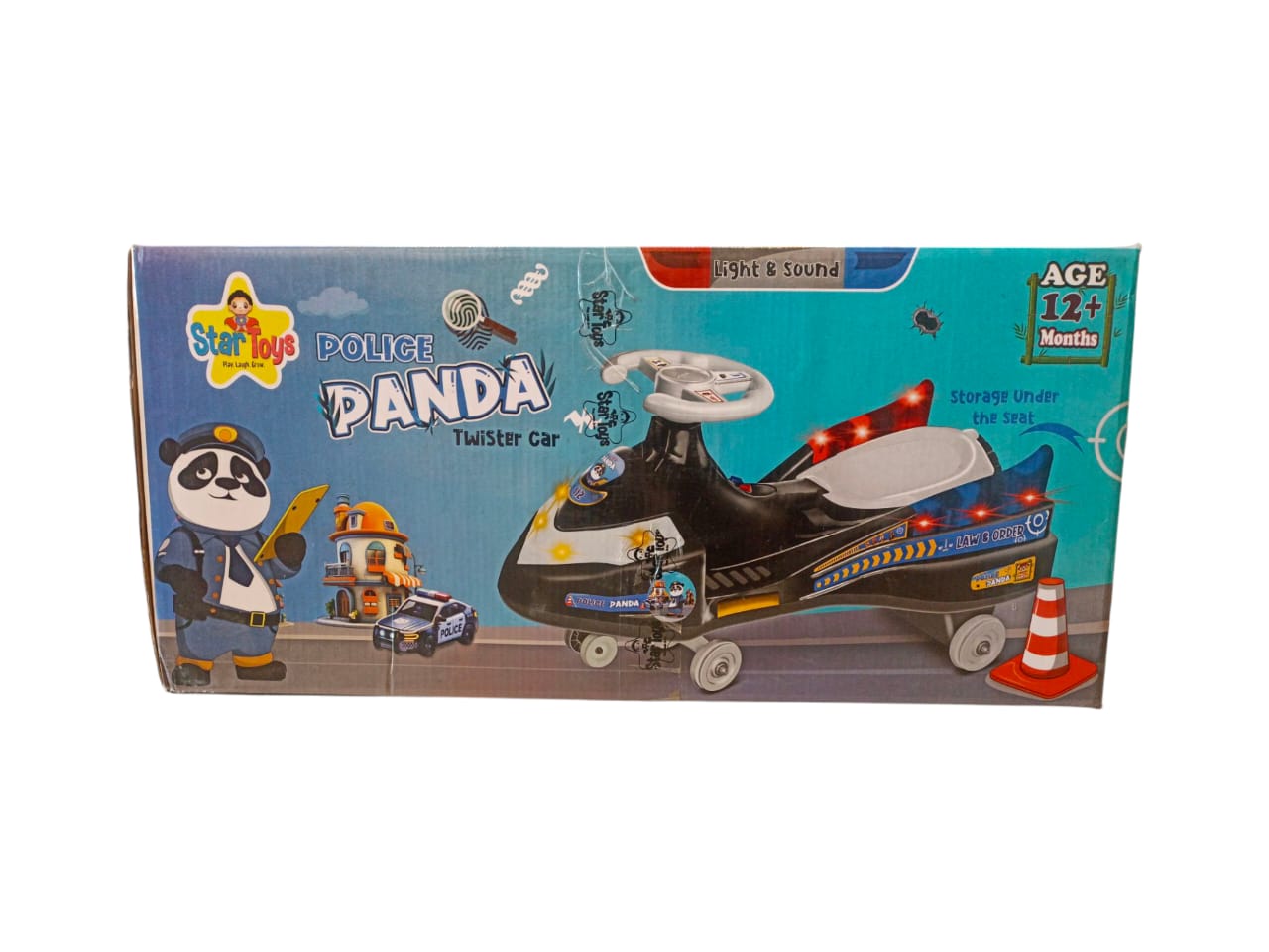 Star Toys Panda Light & Sound  Ride On Car Magic Car Multicolor