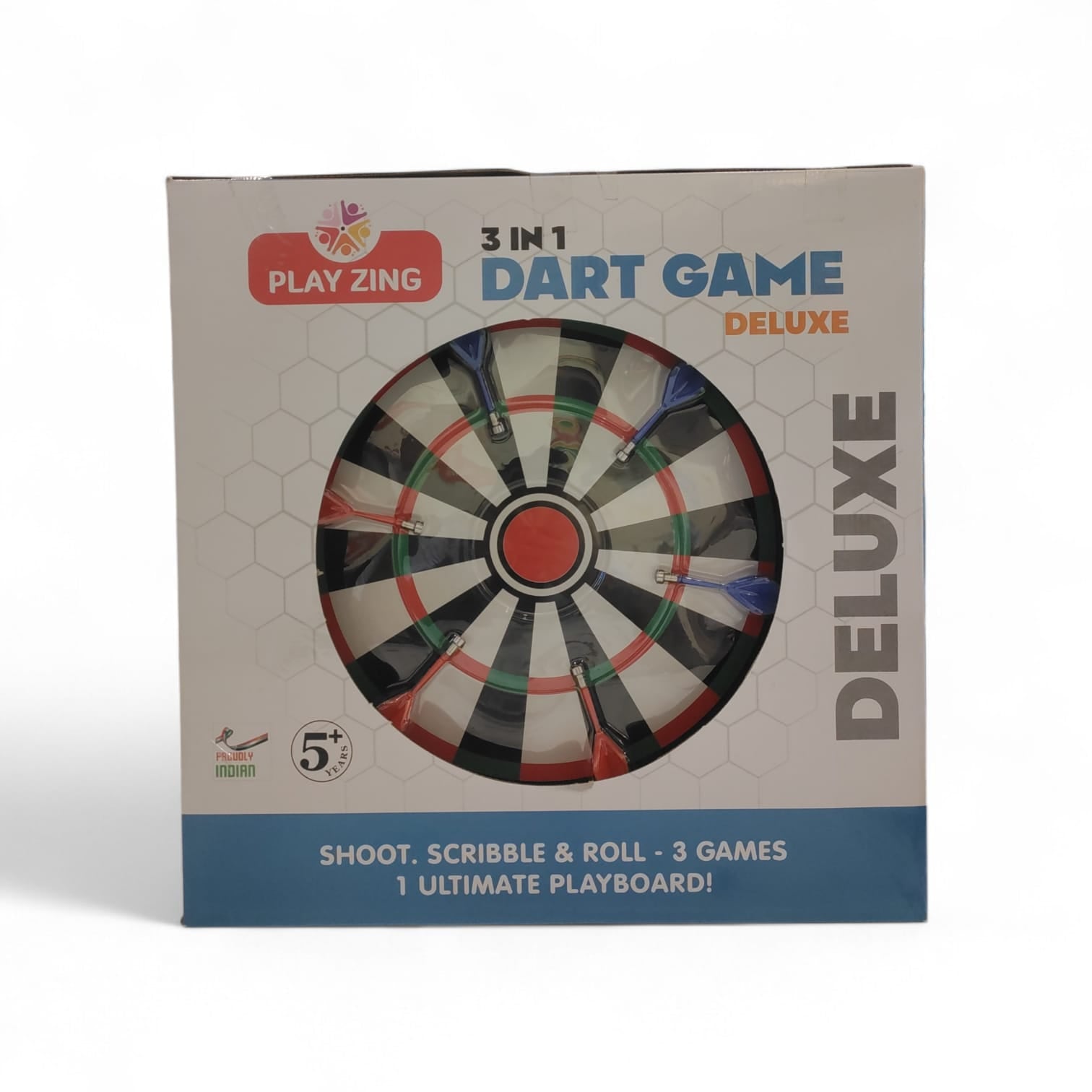 Play Zing 3-in-1 Magnetic Dart Board Game Deluxe for Kids