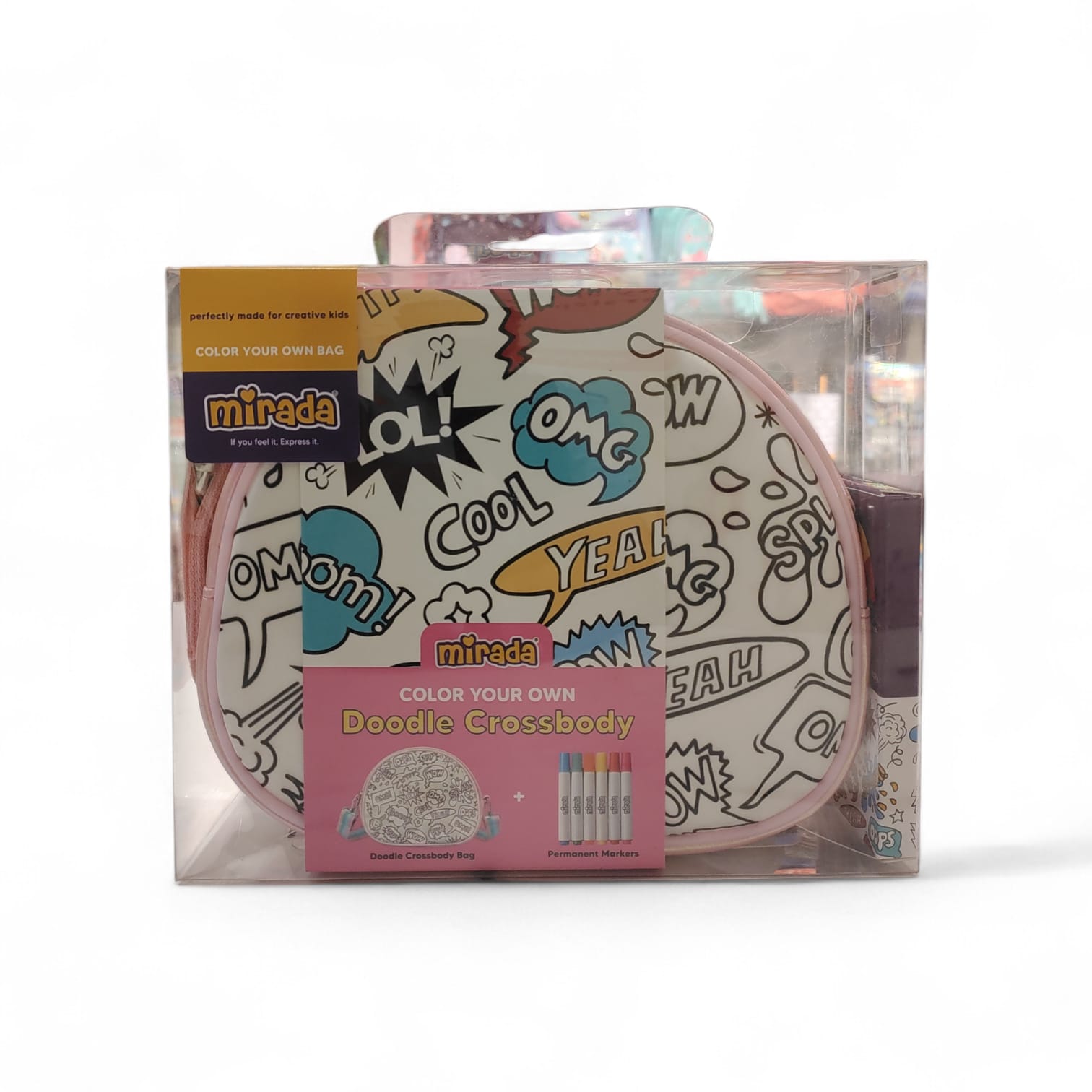 Mirada Colour Your Own Doodle Crossbody Bag