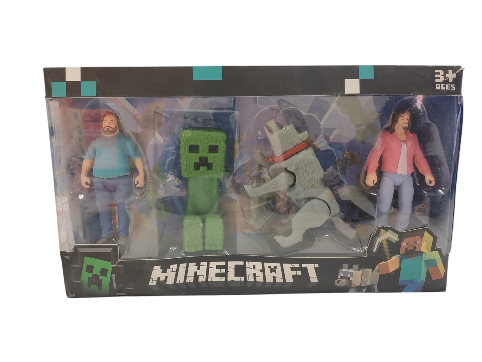Rainbow Toys MIndcraft Figure Pack of 4pc 4inches