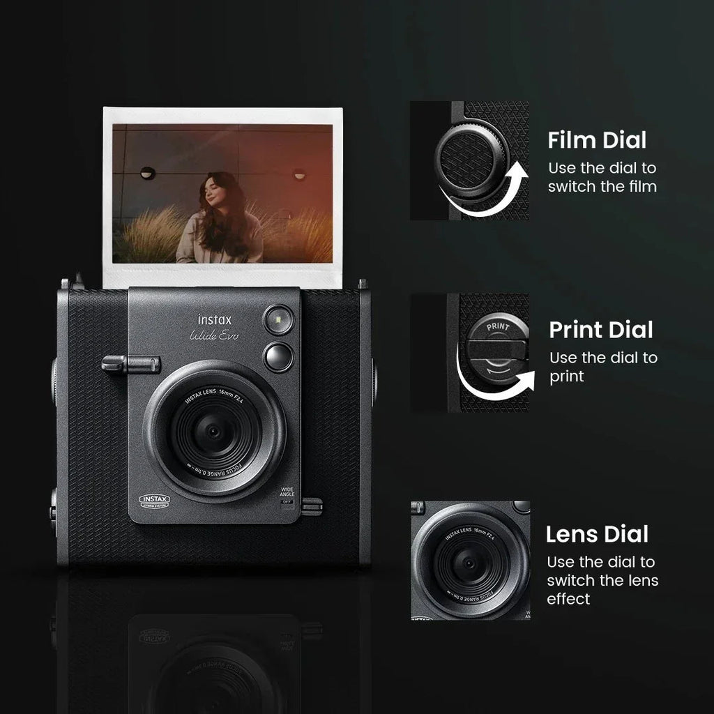 Instax WIDE Evo Premium Edition – Hybrid Instant Camera