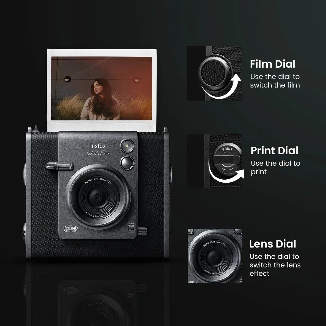 Instax WIDE Evo Premium Edition – Hybrid Instant Camera