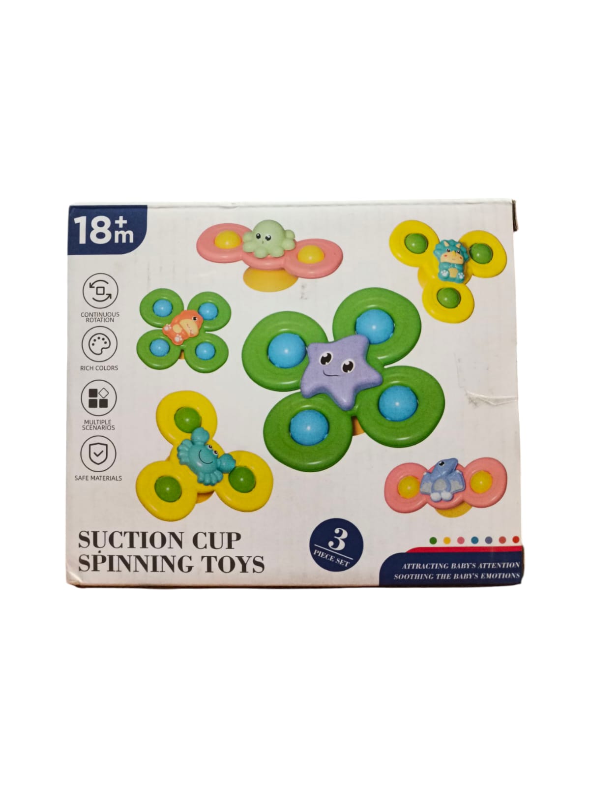 Rainbow Toys  Suction Cup Spinner Toys 3Pcs