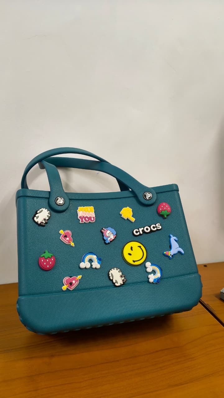 Green Crocs Style Tote Bag