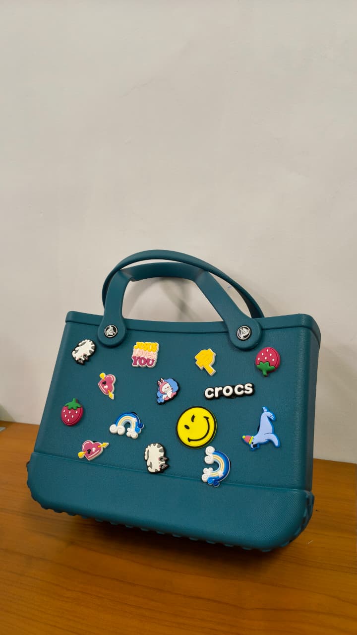 Green Crocs Style Tote Bag