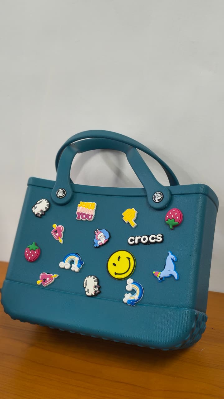 Green Crocs Style Tote Bag