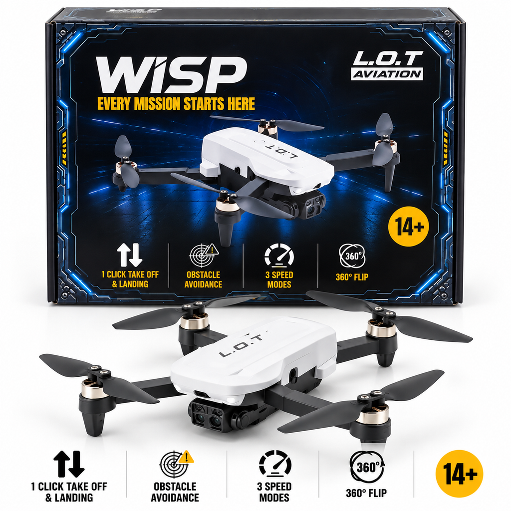 WISP L.O.T Aviation Drone with Obstacle Avoidance & 360° Flip – 14+