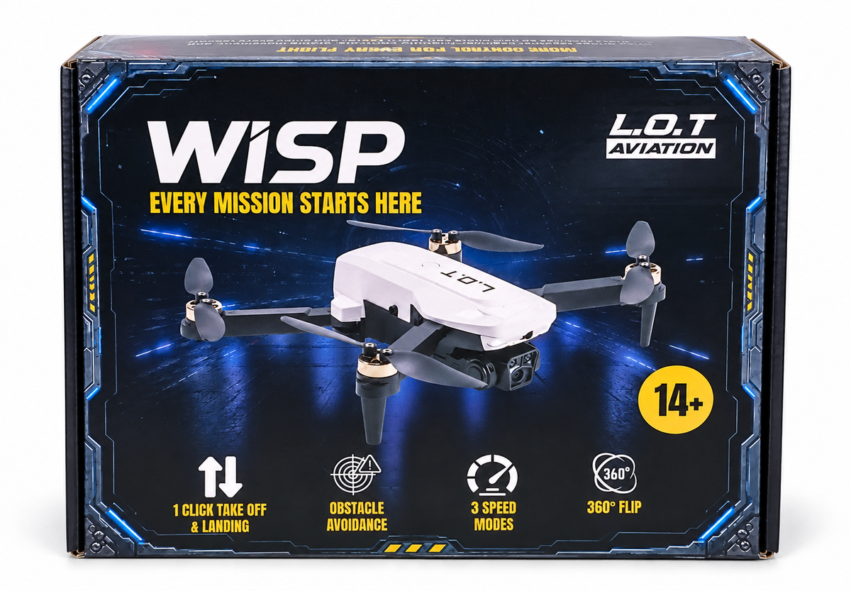 WISP L.O.T Aviation Drone with Obstacle Avoidance & 360° Flip – 14+