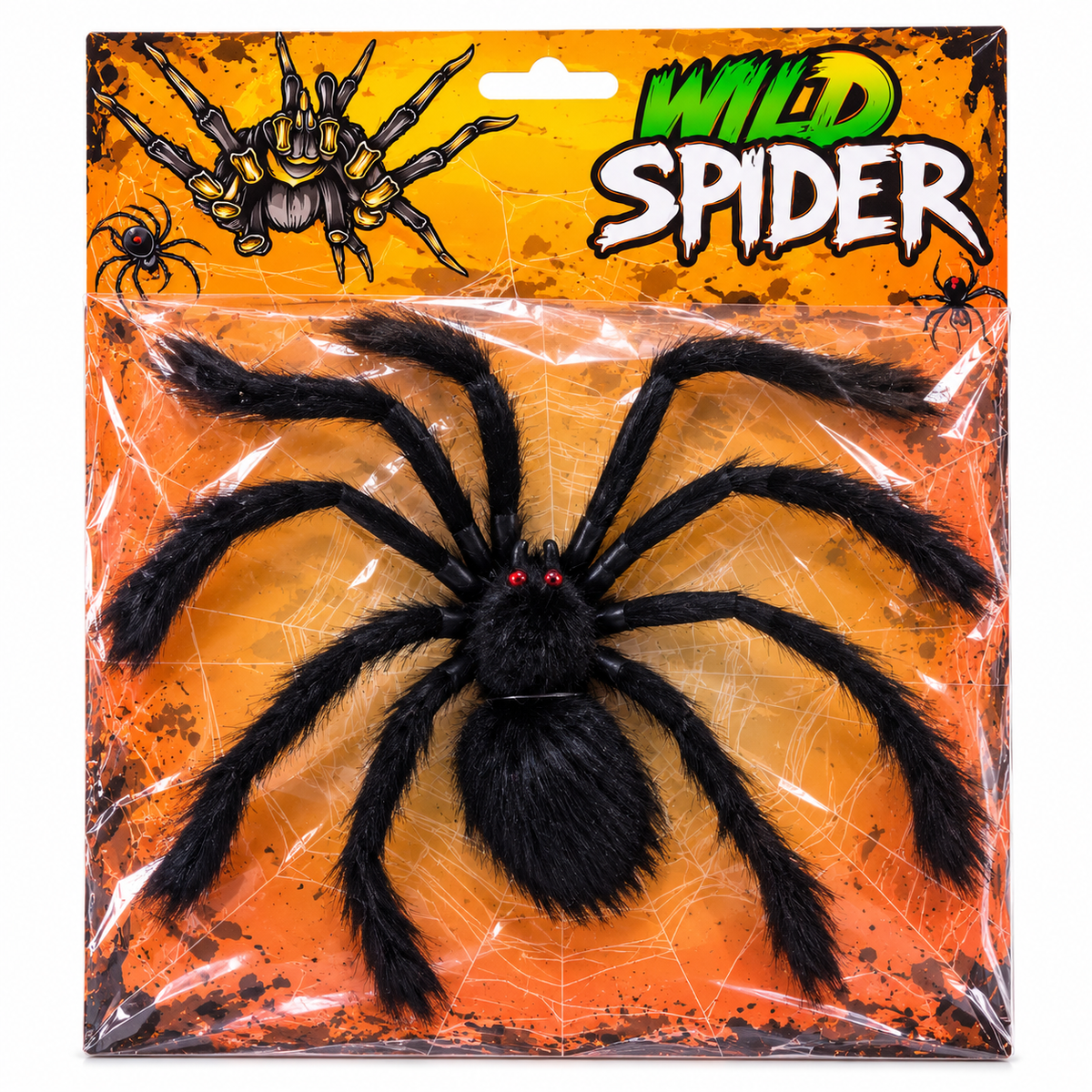 Halloween Wild Spider Decoration | Large Black Plastic Spider Prop for Horror Parties & Haunted Houses