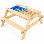 Plum Surfside Wooden Sand & Water Picnic Table for Kids | 2-in-1 Outdoor Activity Table | 2 Years+