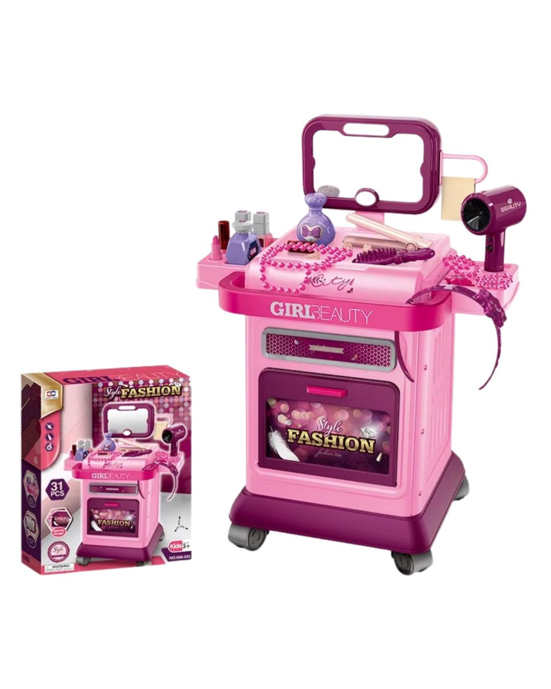 Xiong Cheng Beauty Fashion Trolley Makeup Playset Kids