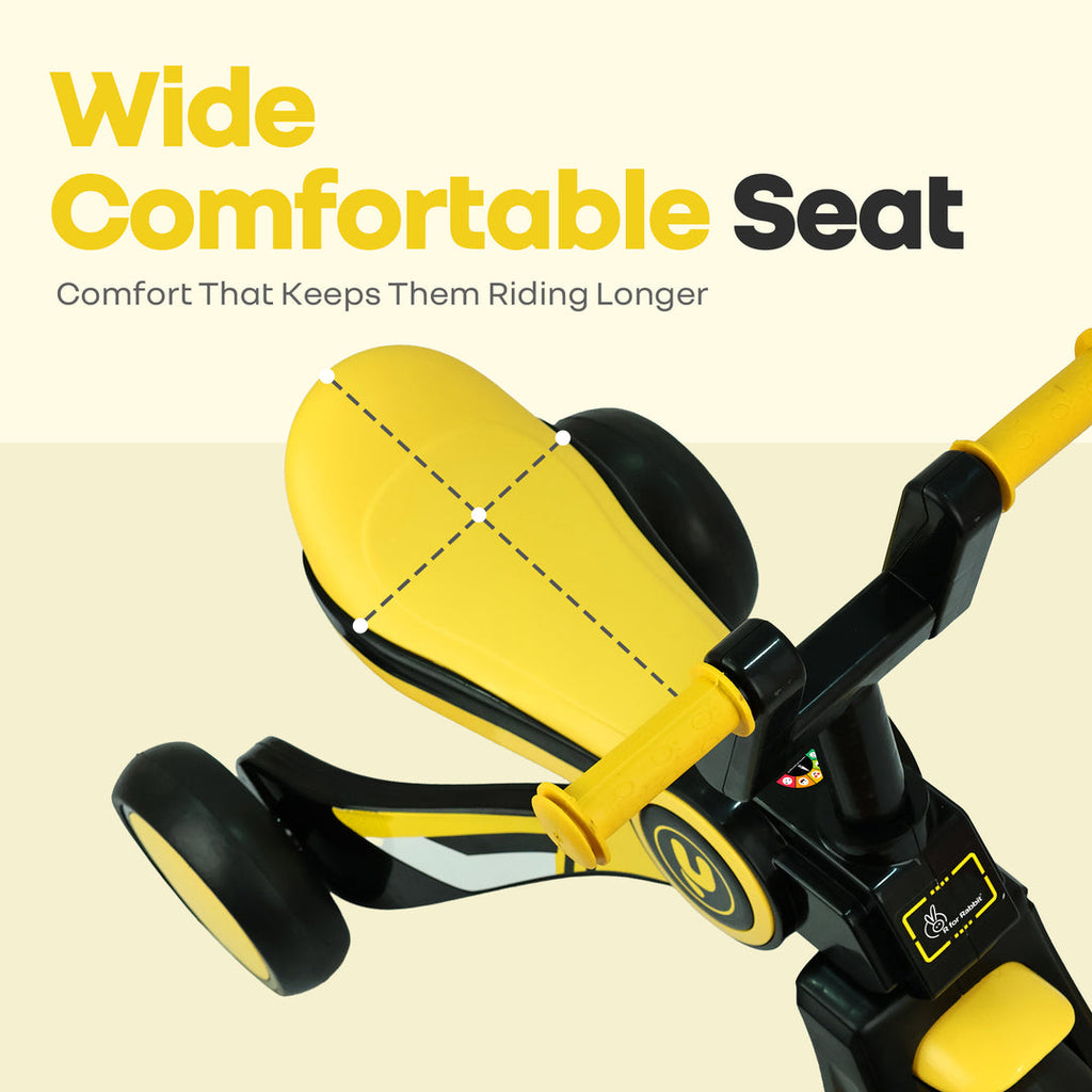 R for Rabbit Tiny Toes Y Ace Kids Tricycle (Yellow Black)