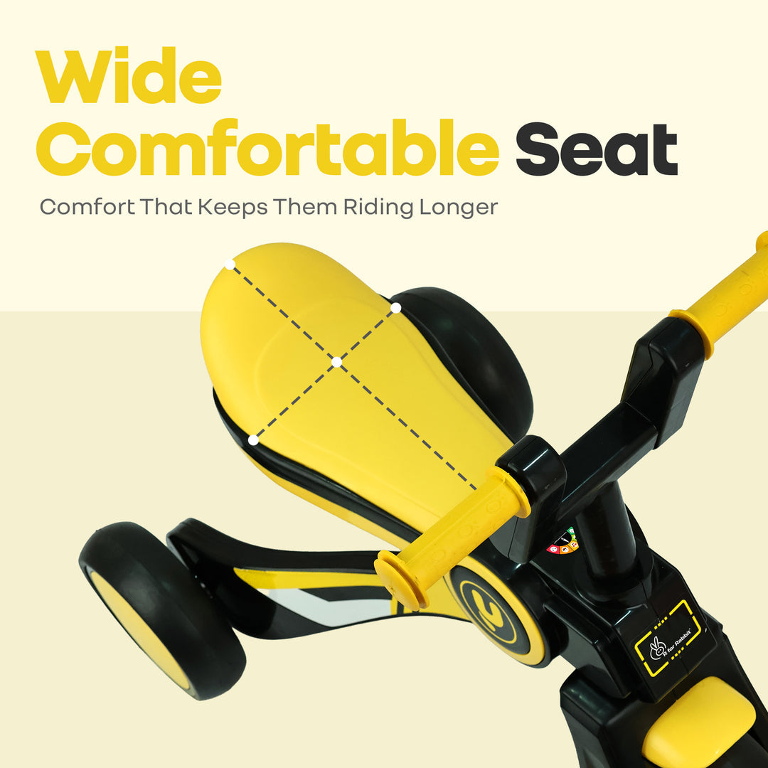 R for Rabbit Tiny Toes Y Ace Kids Tricycle (Yellow Black)