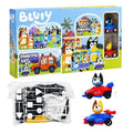 Bluey DIY Assemble Parking Lot Playset with Toy Race Cars (Ages 3+)- Rainbow Toys