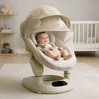 StarAndDaisy Smart Baby Rocker & Swing with Canopy for Babies 0–12 Months – White